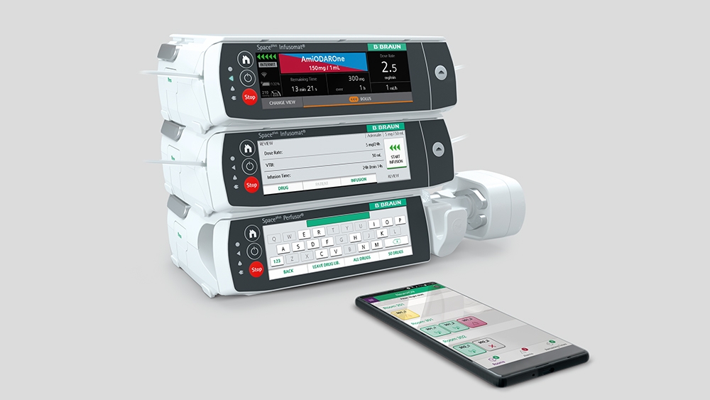 Bơm Space® plus và điện thoại di động