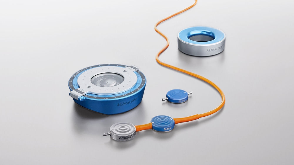 Van trọng lực có thể điều chỉnh MIETHKE M.blue® với M.blue® XABO®